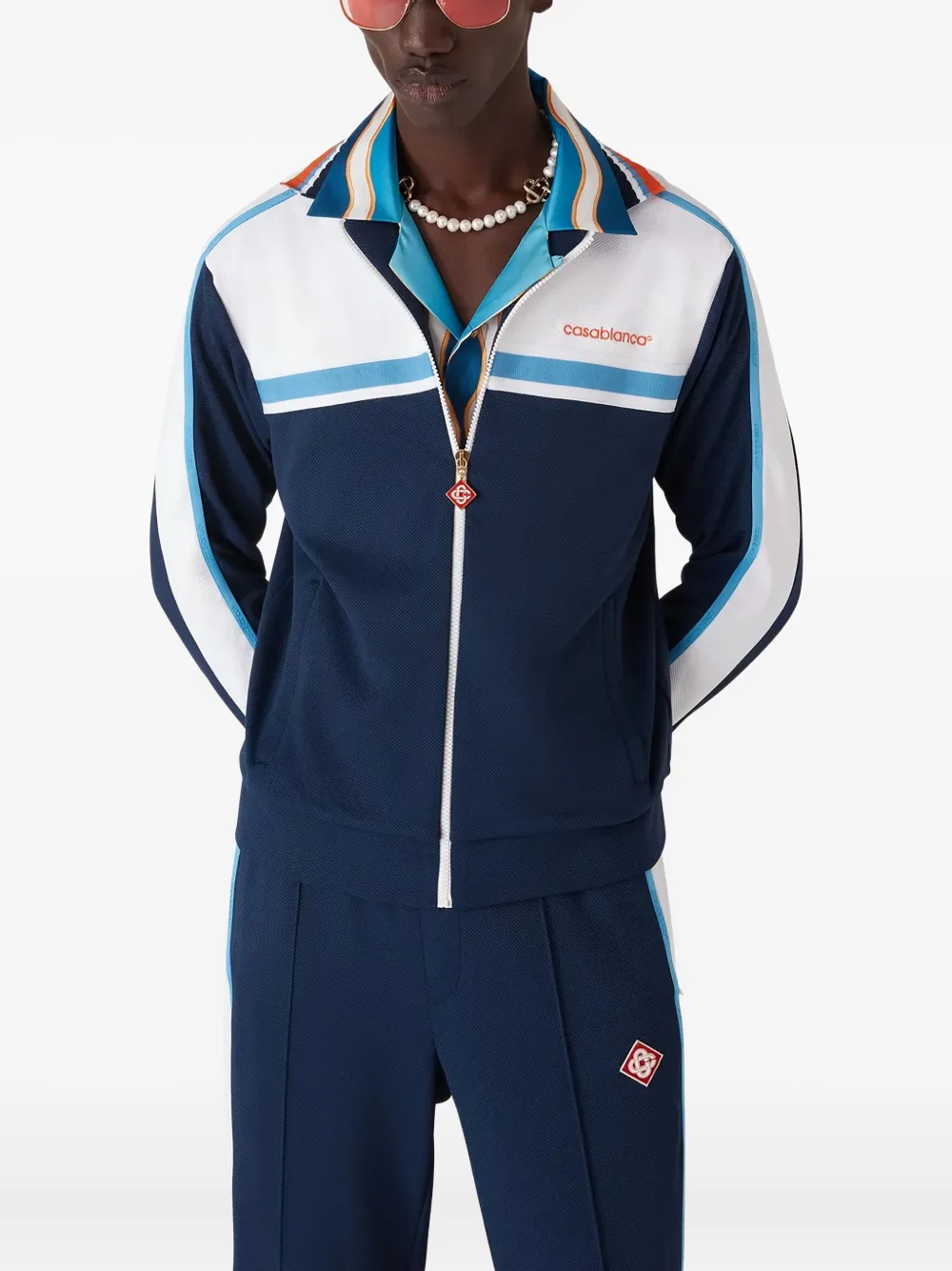 Casablanca Trainingsbroek met zijstreep Blauw