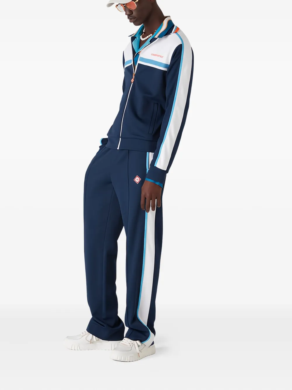 Casablanca Trainingsbroek met zijstreep Blauw