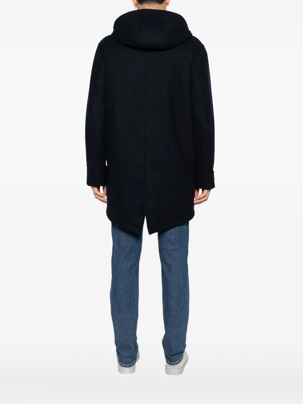 Kiton Jas met capuchon Blauw