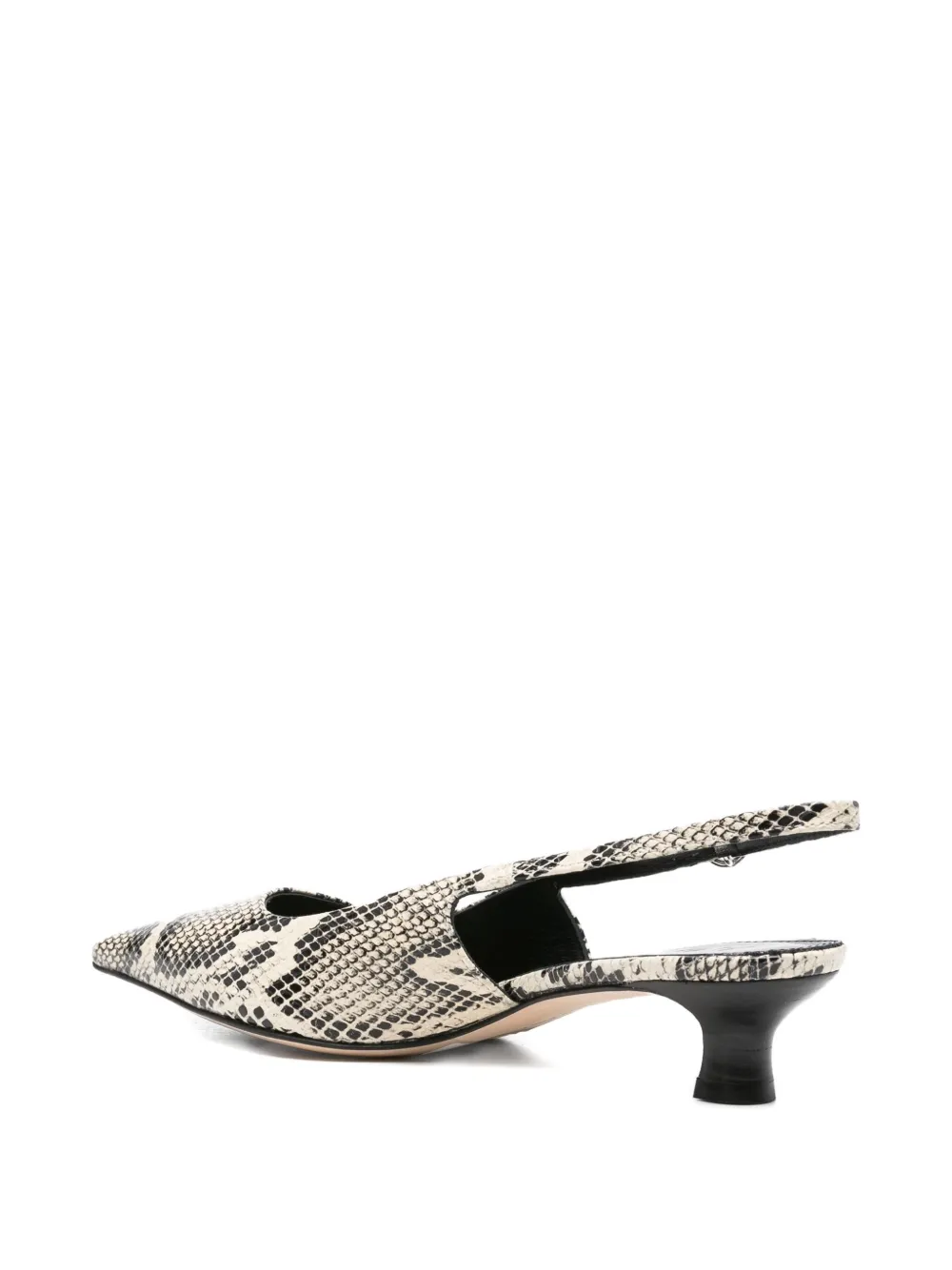 Aeyde 40mm snakeskin slingback pumps Neutrals