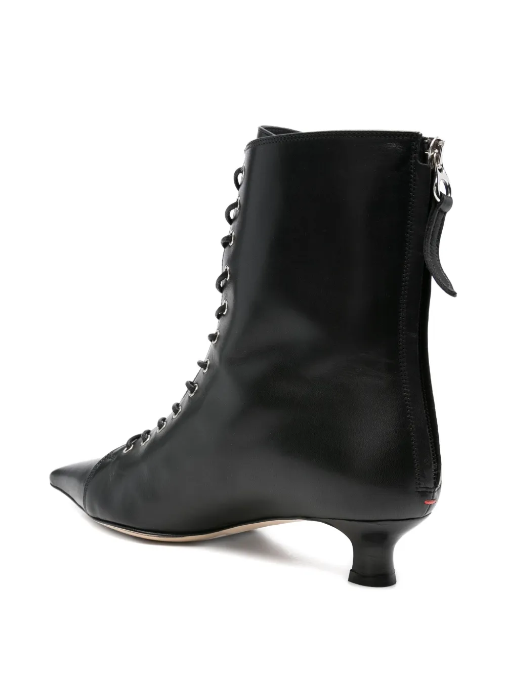 Aeyde 40mm Trixi lace-up pointed-toe boots Black