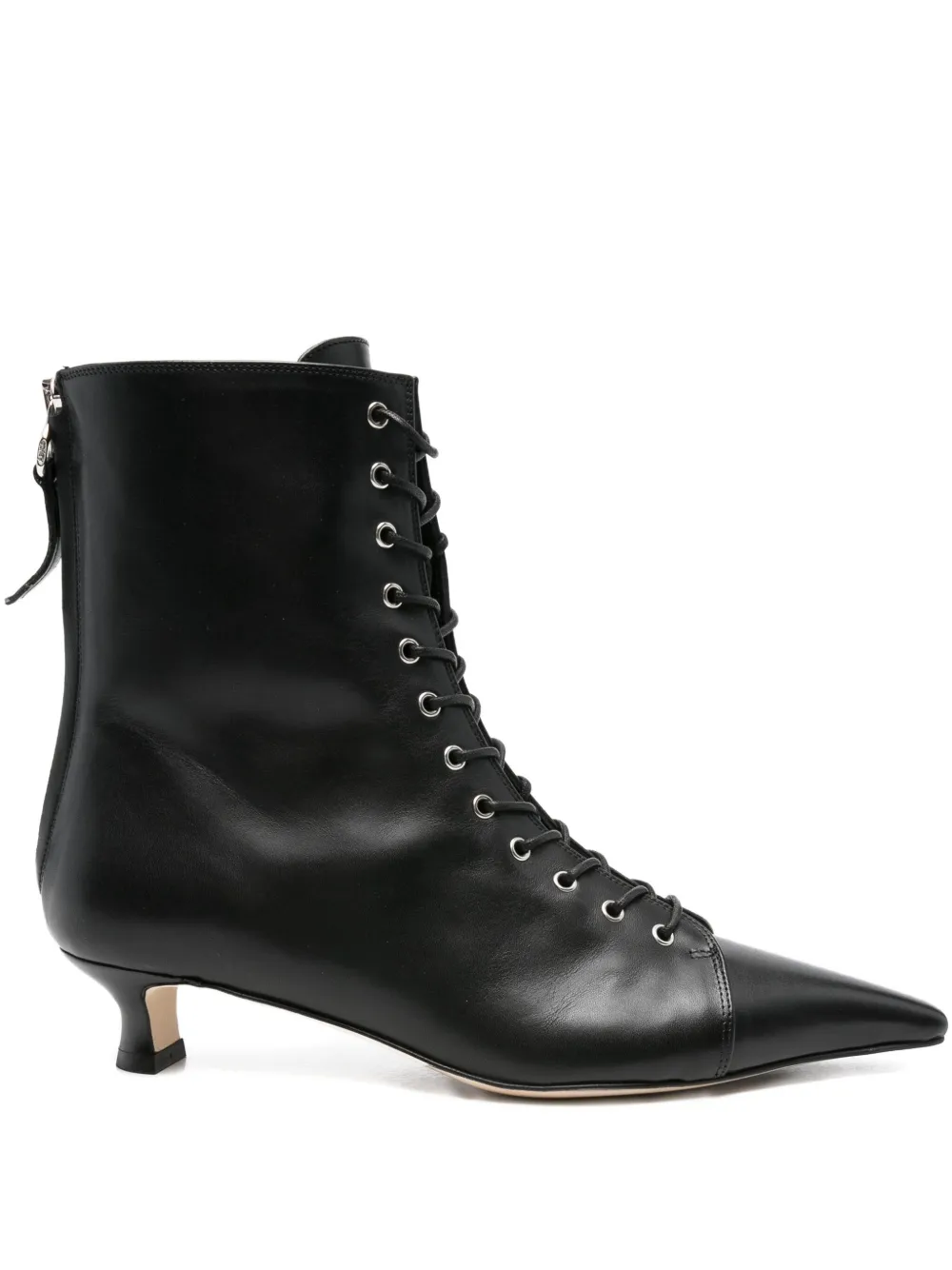 Aeyde 40mm Trixi lace-up pointed-toe boots Black