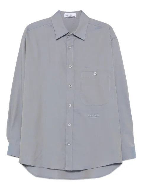 Stone Island 1100003 patch-pocket button-down shirt