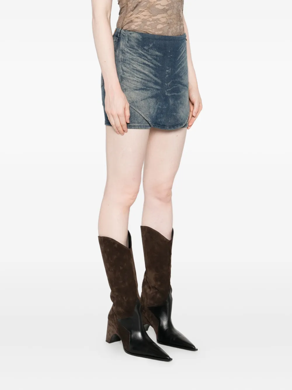 Diesel Denim shorts Blauw