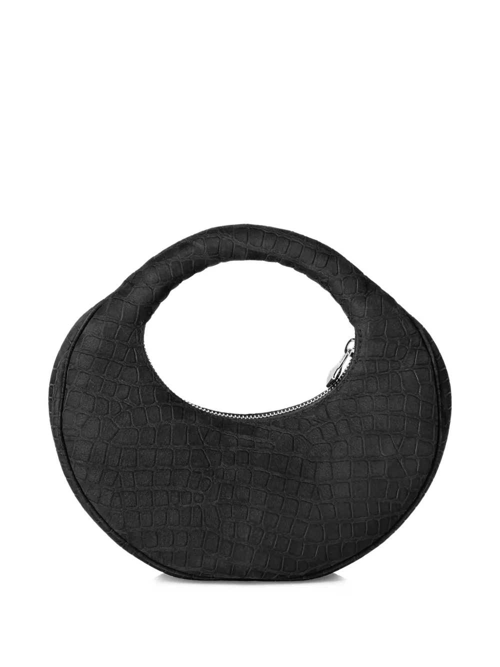 Philipp Plein Croco-embossed Arc-handle Tote Bag In Black