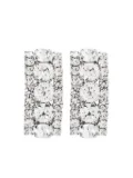 Alessandra Rich crystal-embellished rectangular earrings - Silver