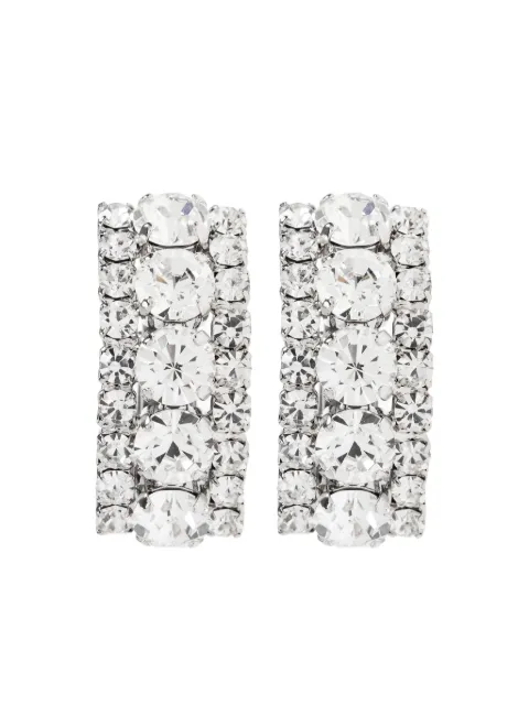 Alessandra Rich crystal-embellished rectangular earrings