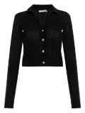 Alessandra Rich button-embellished knitted cardigan - Black
