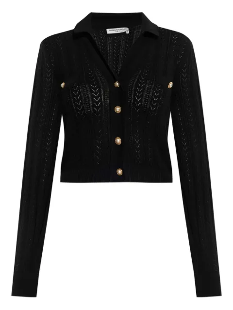 Alessandra Rich button-embellished knitted cardigan