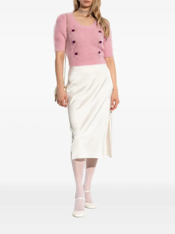 Alessandra Rich ローズトリム Tシャツ | ピンク | FARFETCH JP