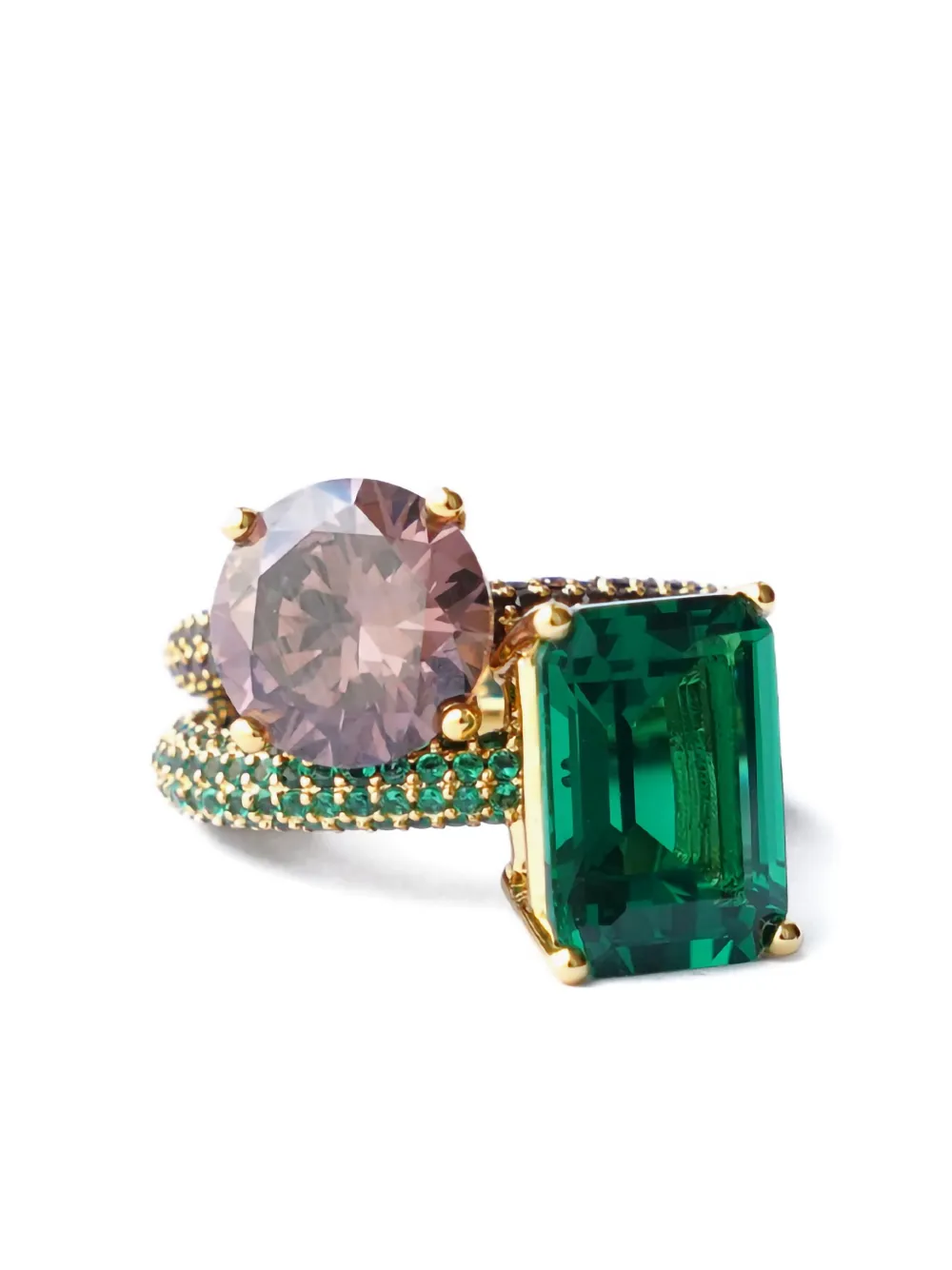 Izabel Display Mega emerald-cut pave ring | Image 2