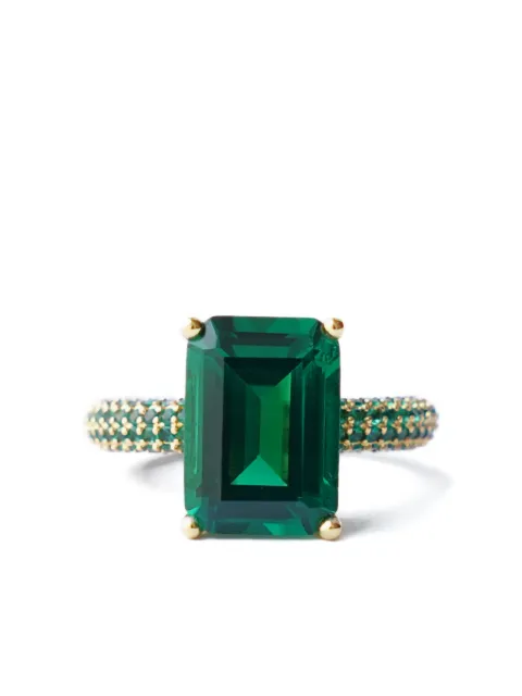 Izabel Display Mega emerald-cut pave ring