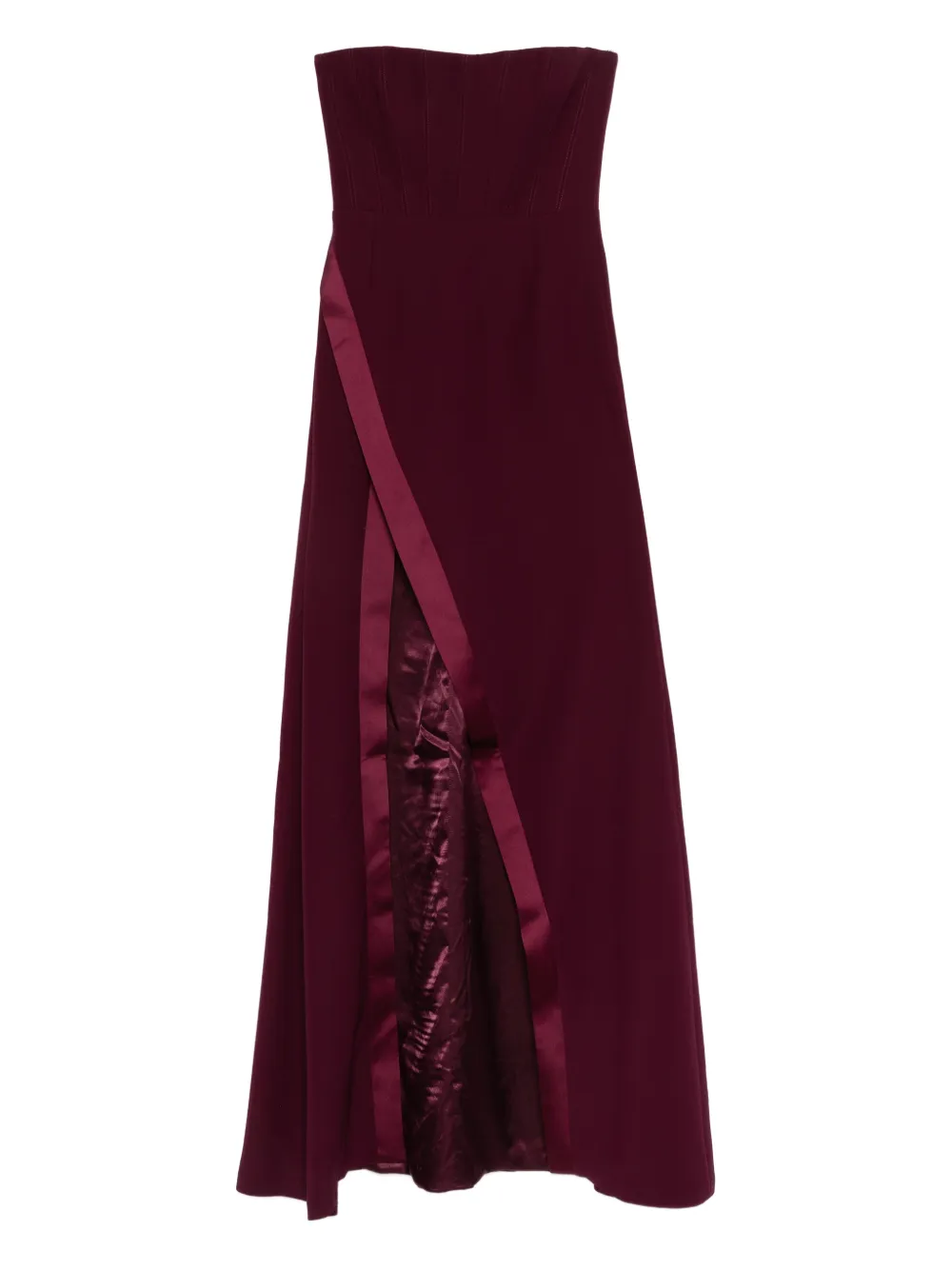 The New Arrivals Ilkyaz Ozel strapless side-slit maxi dress - Viola