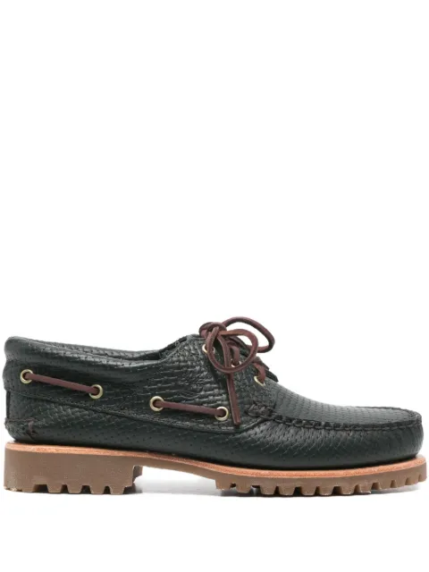 Timberland 30mm textured lace-up boat shoes