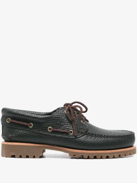 Timberland 30mm textured lace-up boat shoes