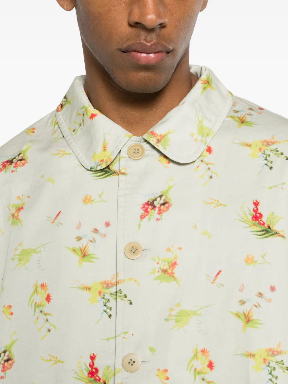 Undercover Overhemd en broek set met bloemenprint Groen