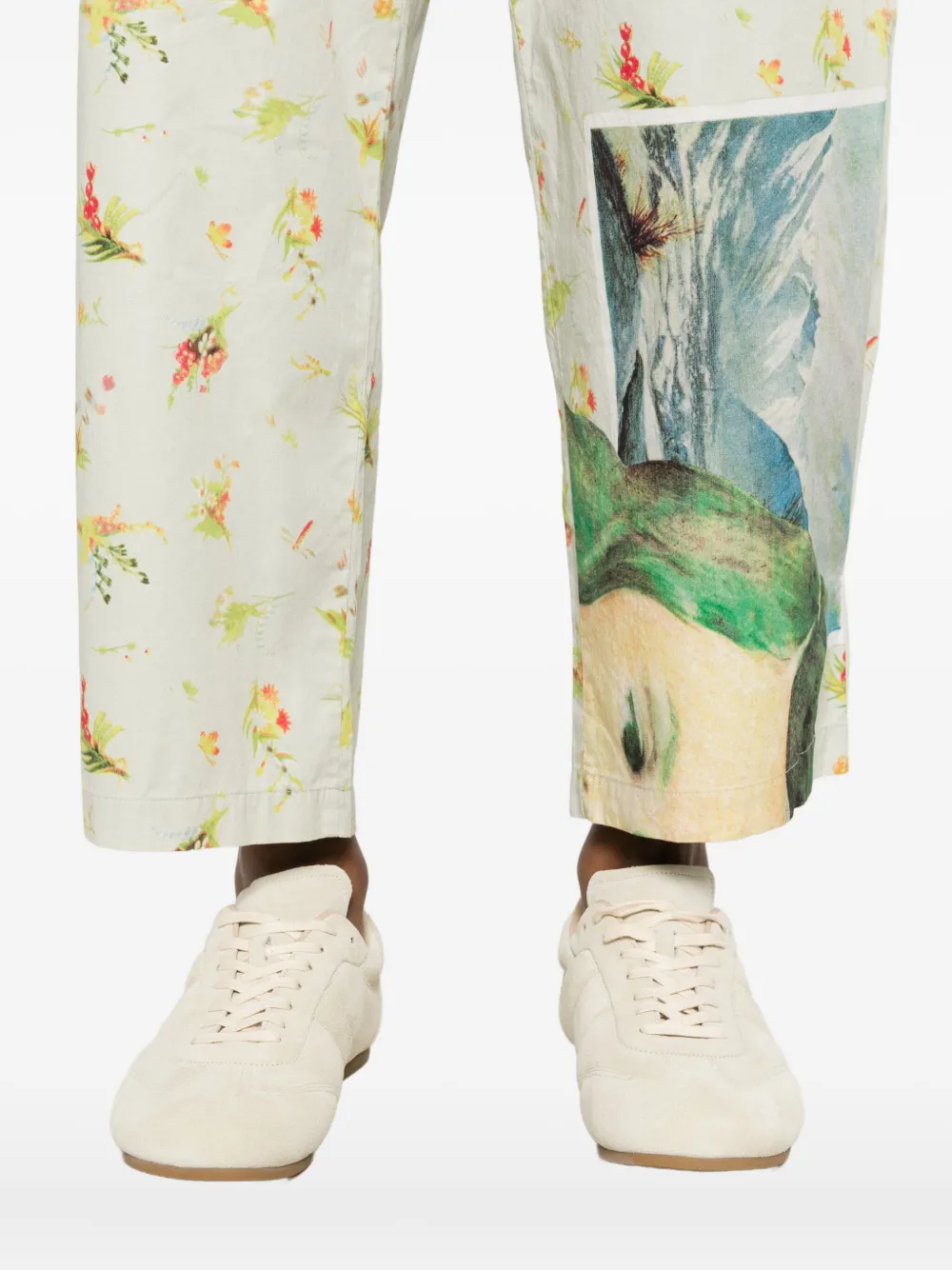 Undercover Overhemd en broek set met bloemenprint Groen