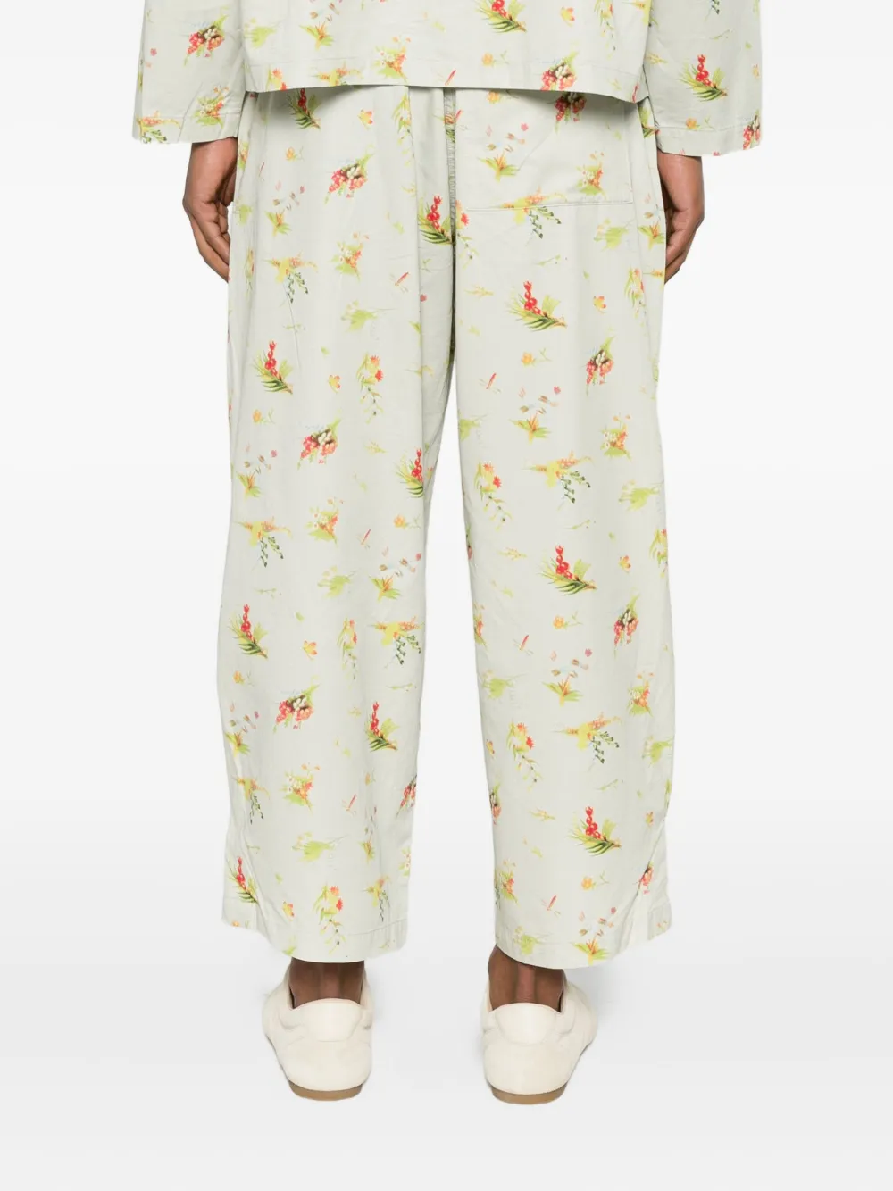 Undercover Overhemd en broek set met bloemenprint Groen