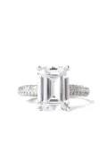 Izabel Display Mega emerald-cut pave ring - Grey