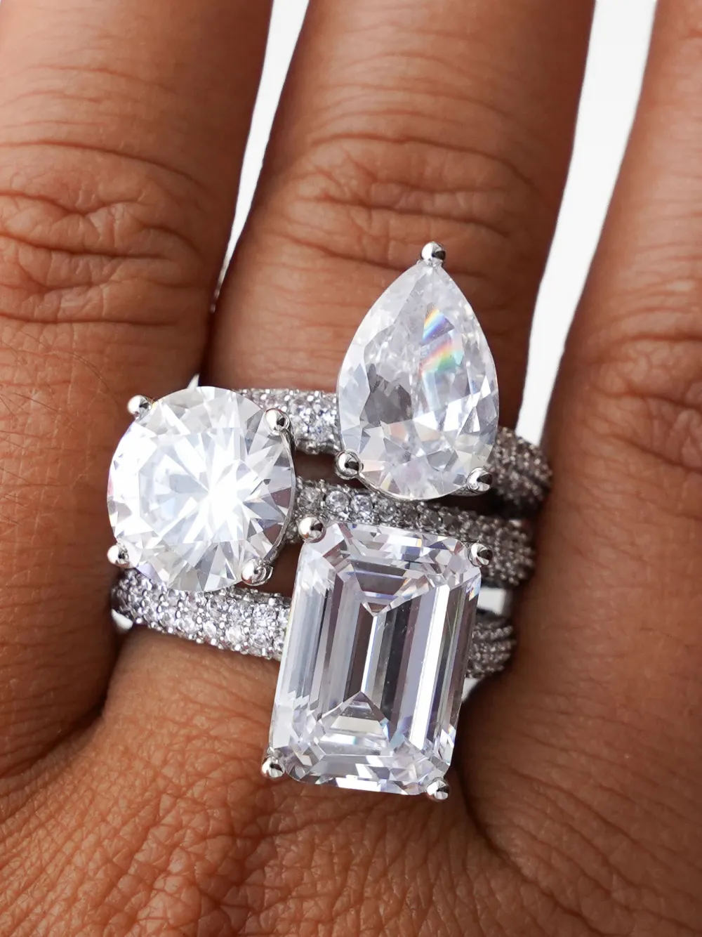 Izabel Display Mega emerald-cut pave ring | Image 2