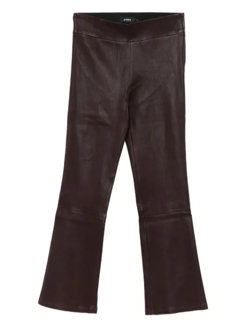 Arma leather flared trousers
