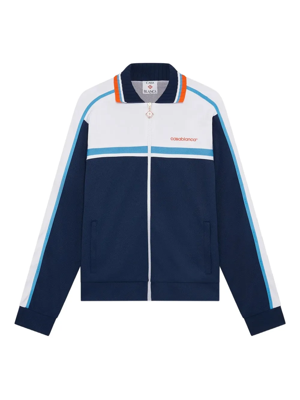 Casablanca panelled zip-up jacket Blauw