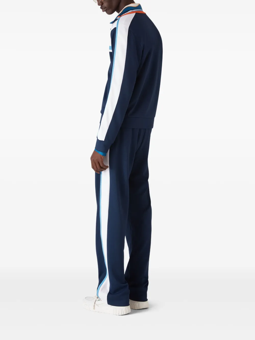 Casablanca panelled zip-up jacket Blauw