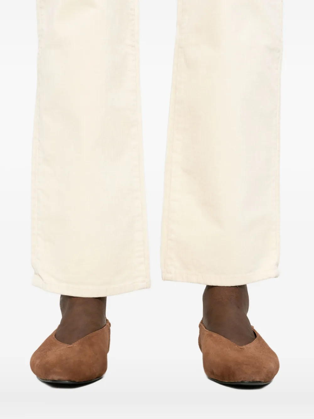 7 For All Mankind Calie Straight Leg Corduroy Pants Clothing In Yellow