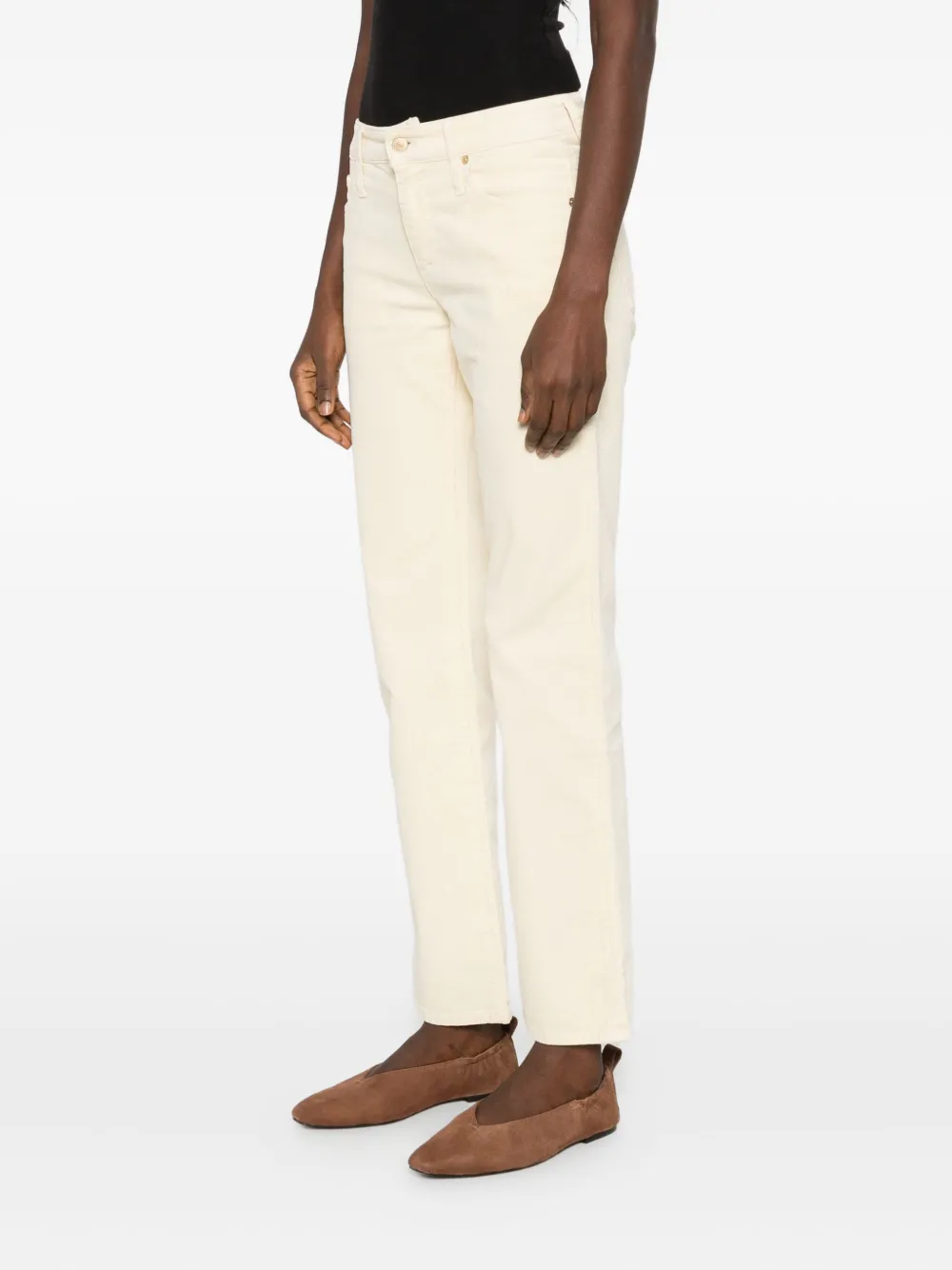 7 For All Mankind Calie Straight Leg Corduroy Pants Clothing In Yellow