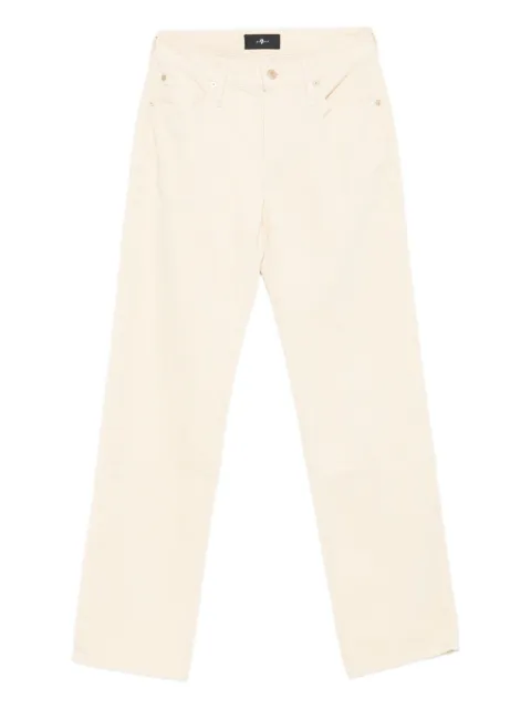 7 For All Mankind cotton-modal blend straight trousers
