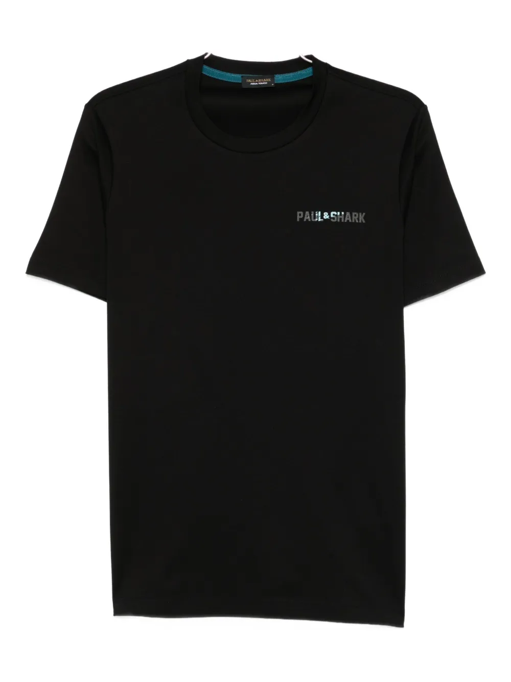 Paul & Shark Graphic Print Crew Neck Short Sleeves T-shirt In Black