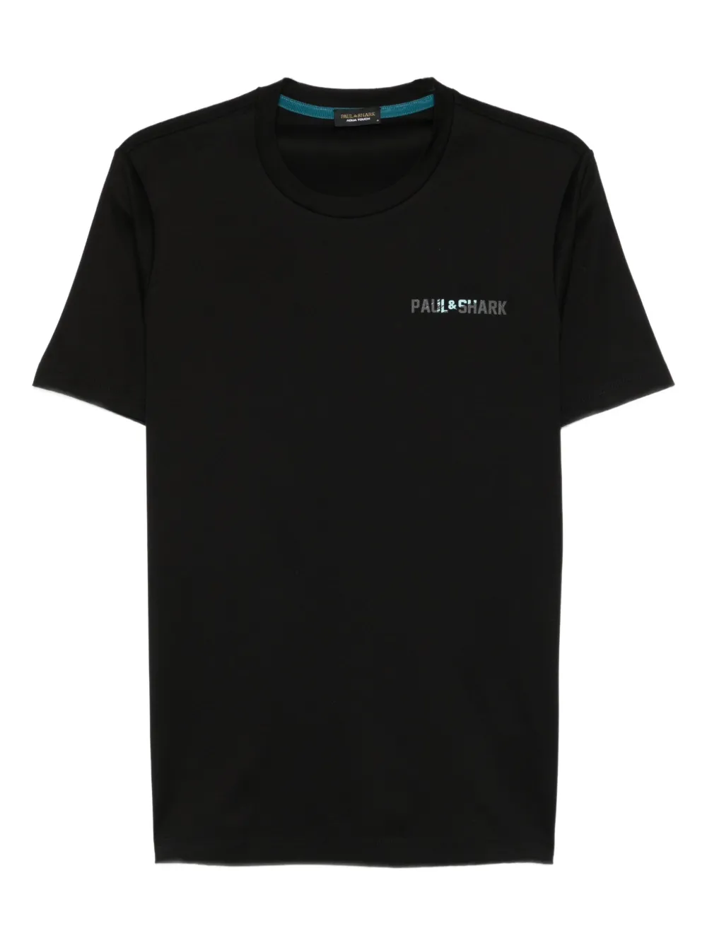 Paul & Shark logo-embroidered cotton T-shirt Zwart