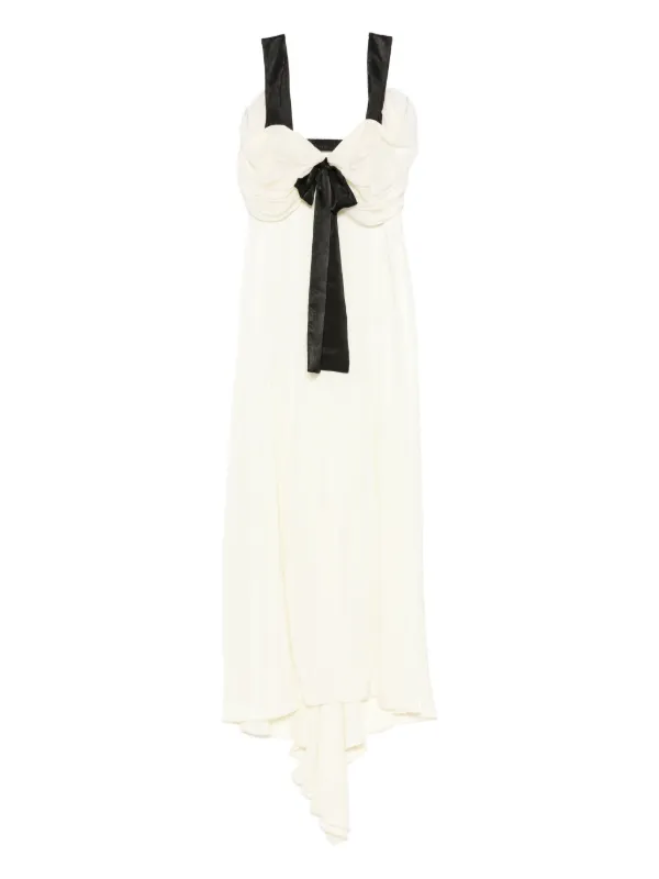 Siedres Lodie Bow-detail Dress - Yellow