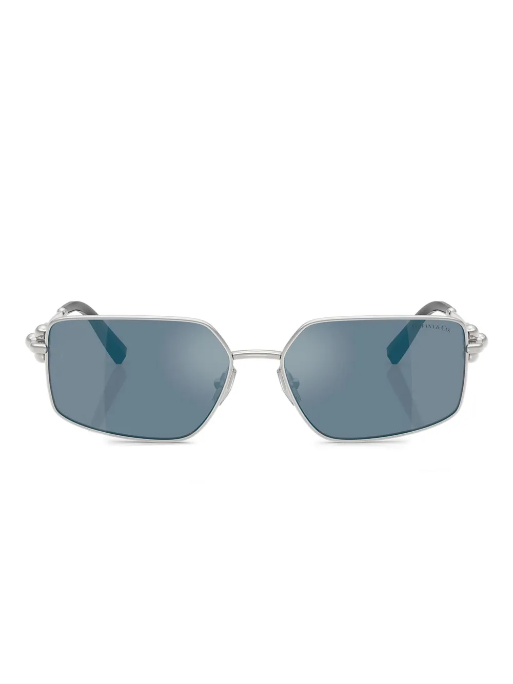 Tiffany & Co Eyewear lentes de sol con armazón rectangular y micas oscuras | plateado | Image 1