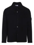 Stone Island patch-pocket wool shirt - Black