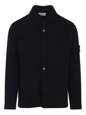 Stone Island flap-pocket logo-patch Shirt | Grey | FARFETCH ID