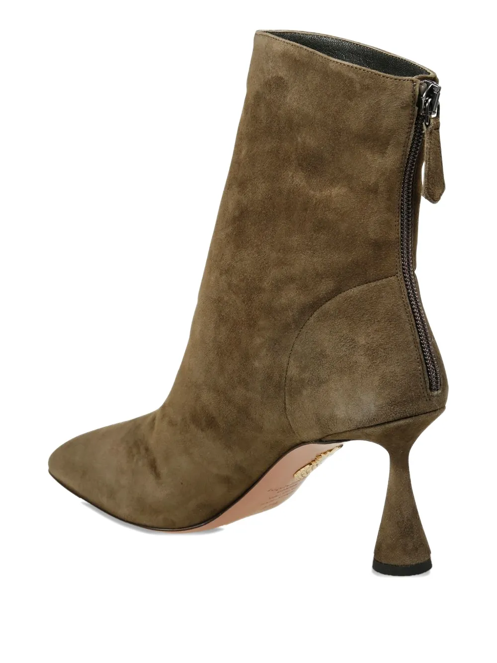 Aquazzura suede zip-fastening boots Green