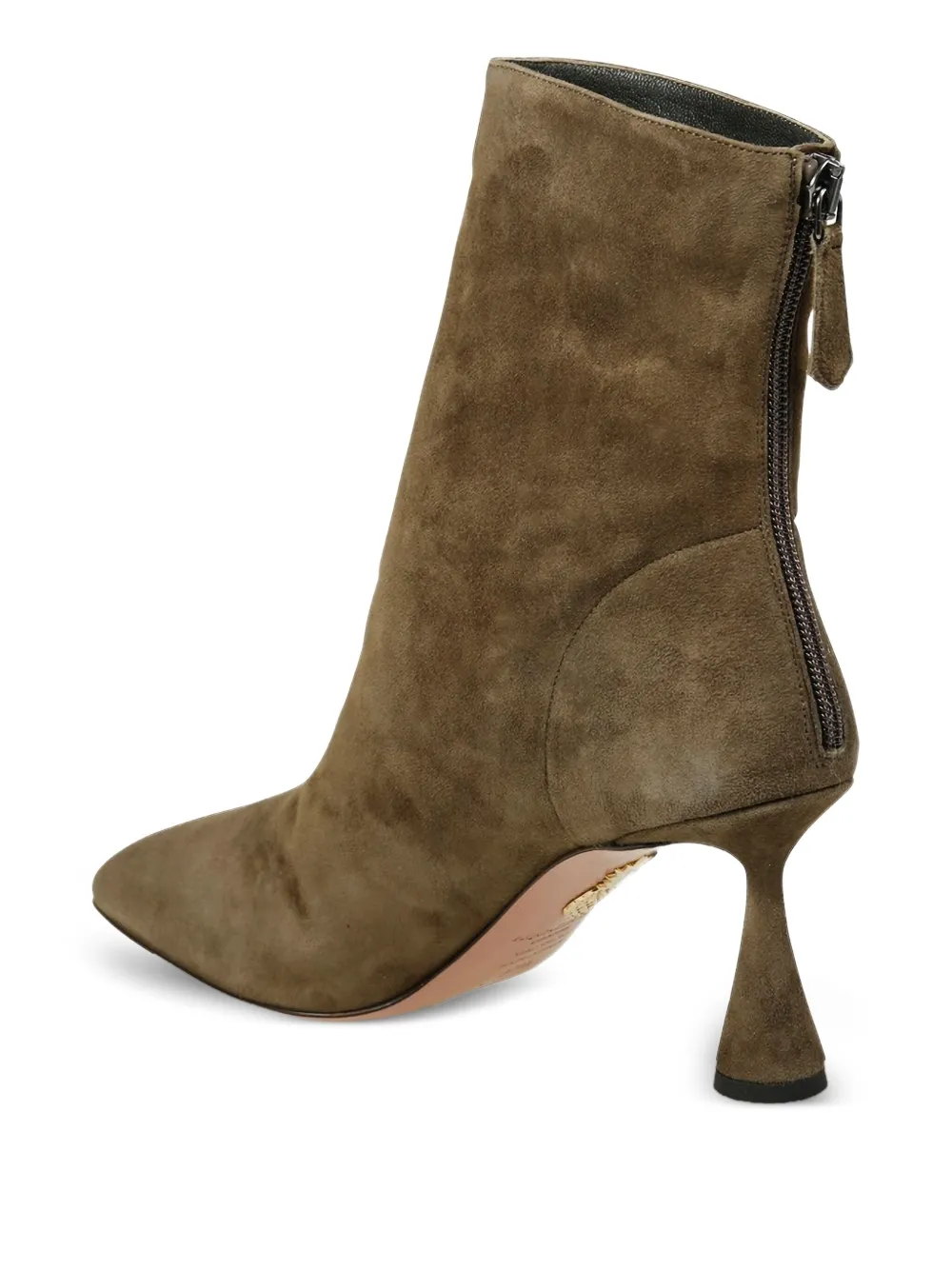 Aquazzura suede zip-fastening boots Green
