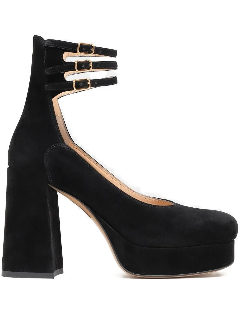 Chloé triple-buckle platform pumps Black