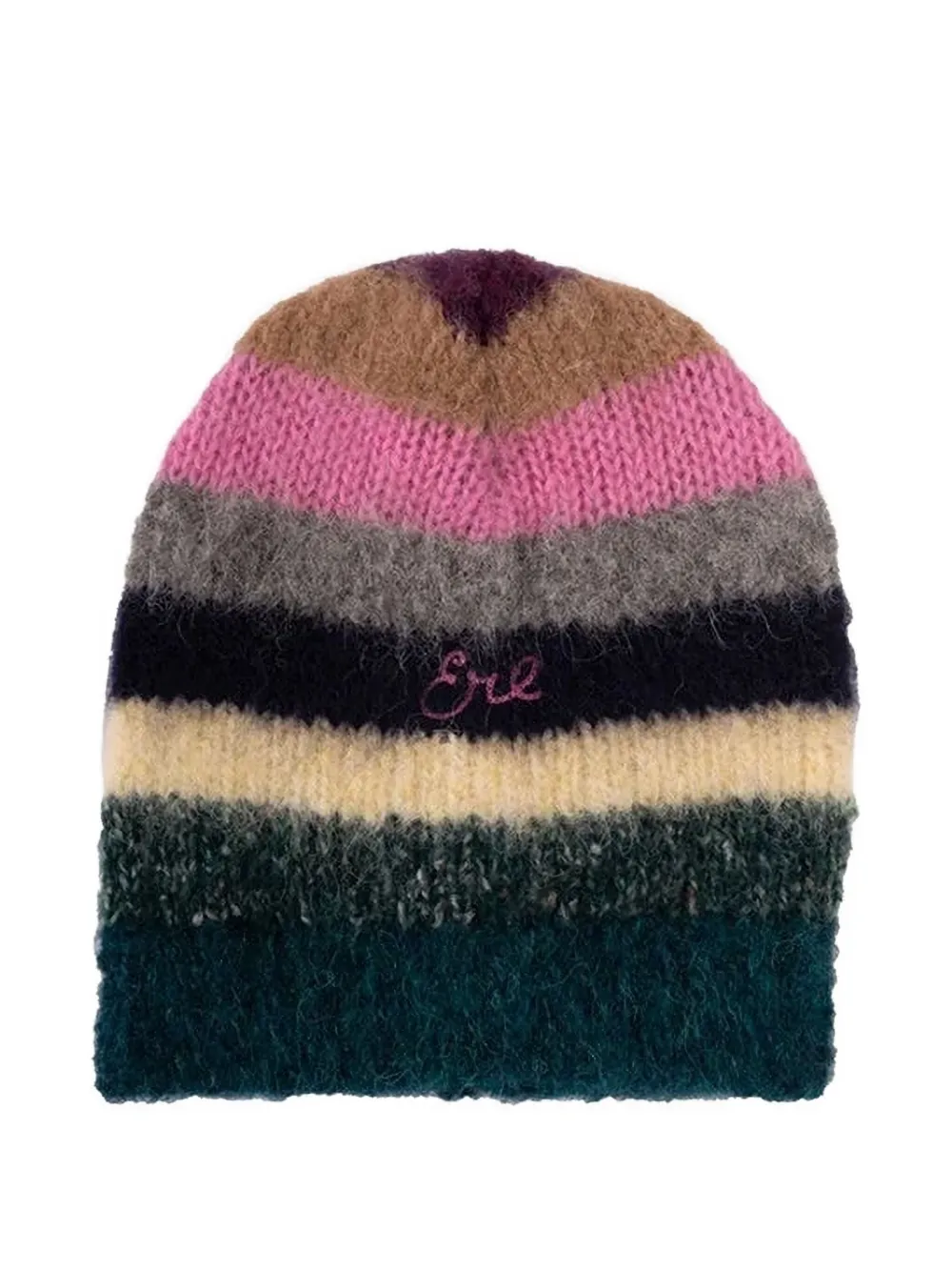 ERL striped embroidered hat - ブラック ERL striped embroidered hat - ブラック