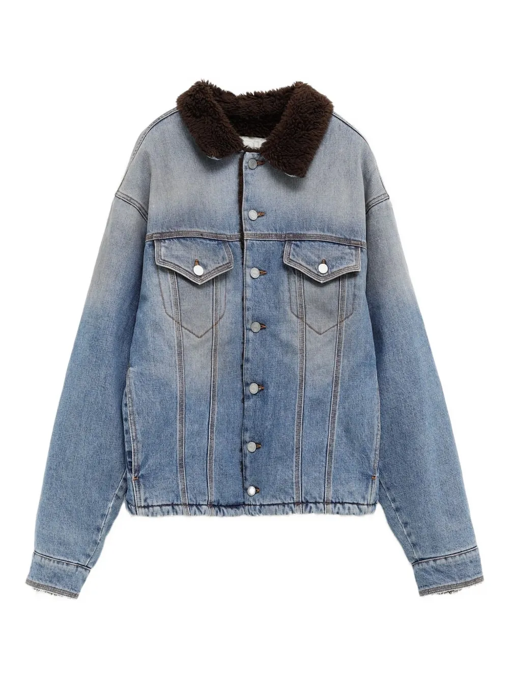 Erl Gender Inclusive Breakwater Wash Denim Jacket In Blue