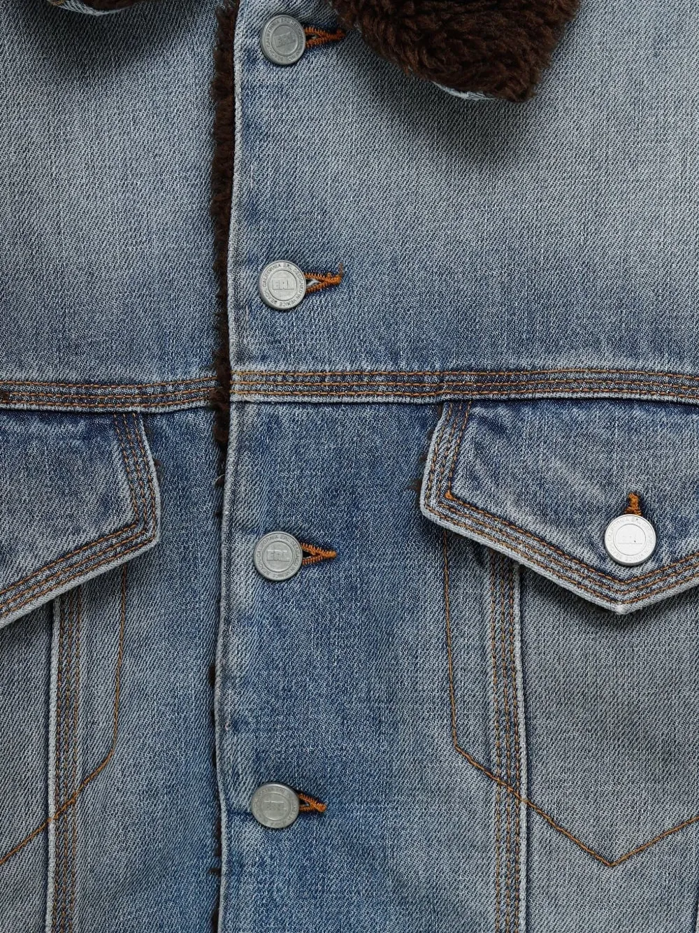 Erl Gender Inclusive Breakwater Wash Denim Jacket In Blue