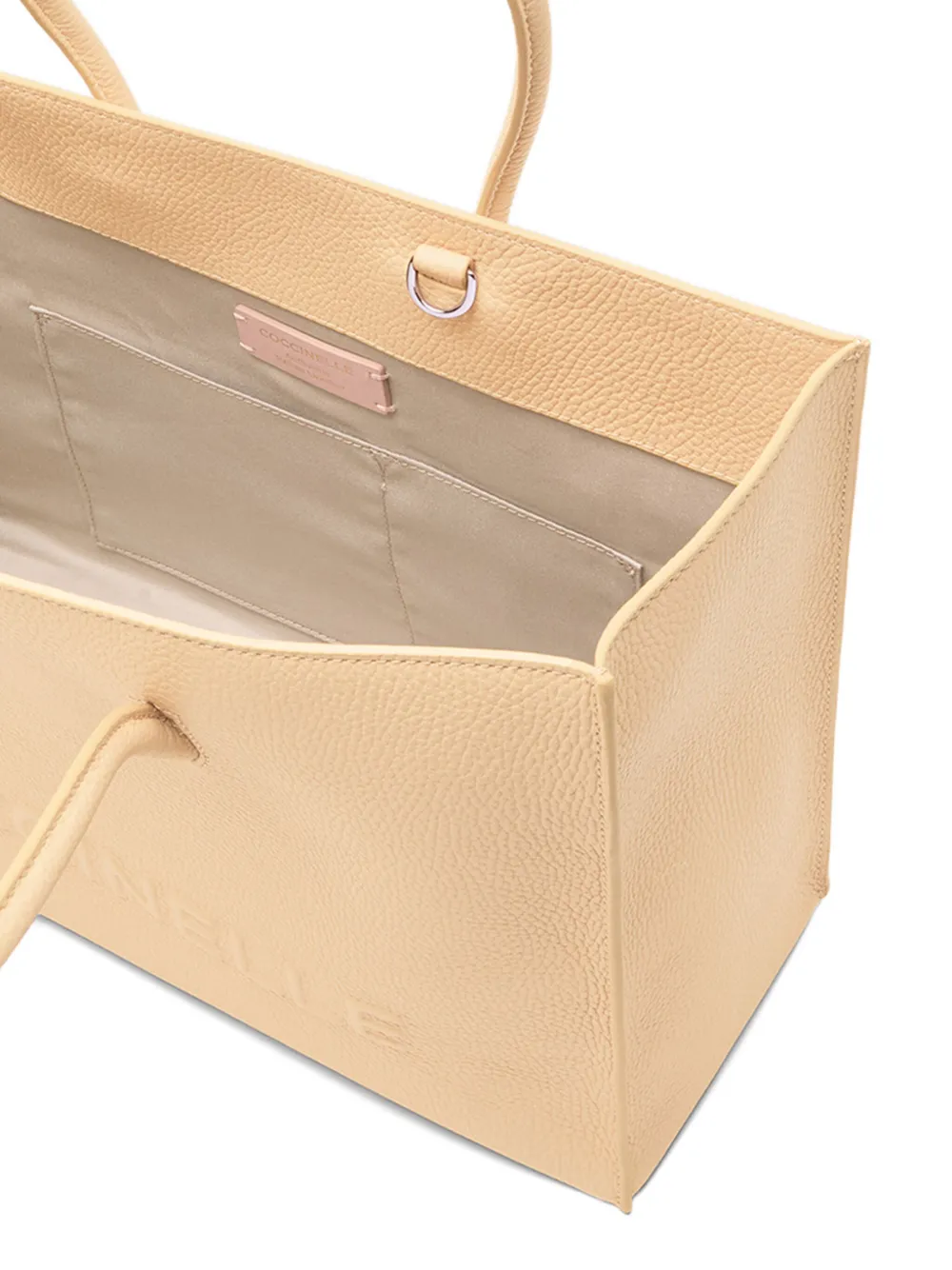 Coccinelle Myrtha maxi-shopper met logo-reliëf Beige