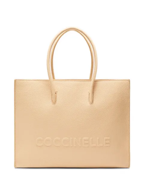 Coccinelle grand sac cabas à logo embossé Myrtha