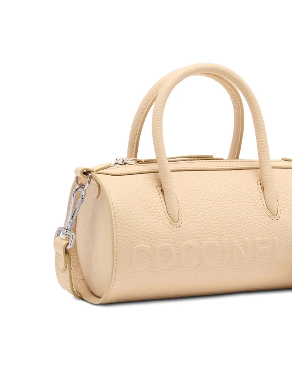 Coccinelle Medium Myrtha cilindrische shopper met reliëf Beige