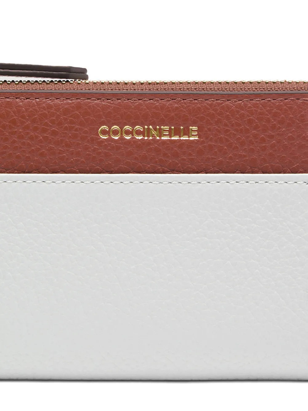 Coccinelle Loreen portemonnee met ritssluiting en vlakken Wit