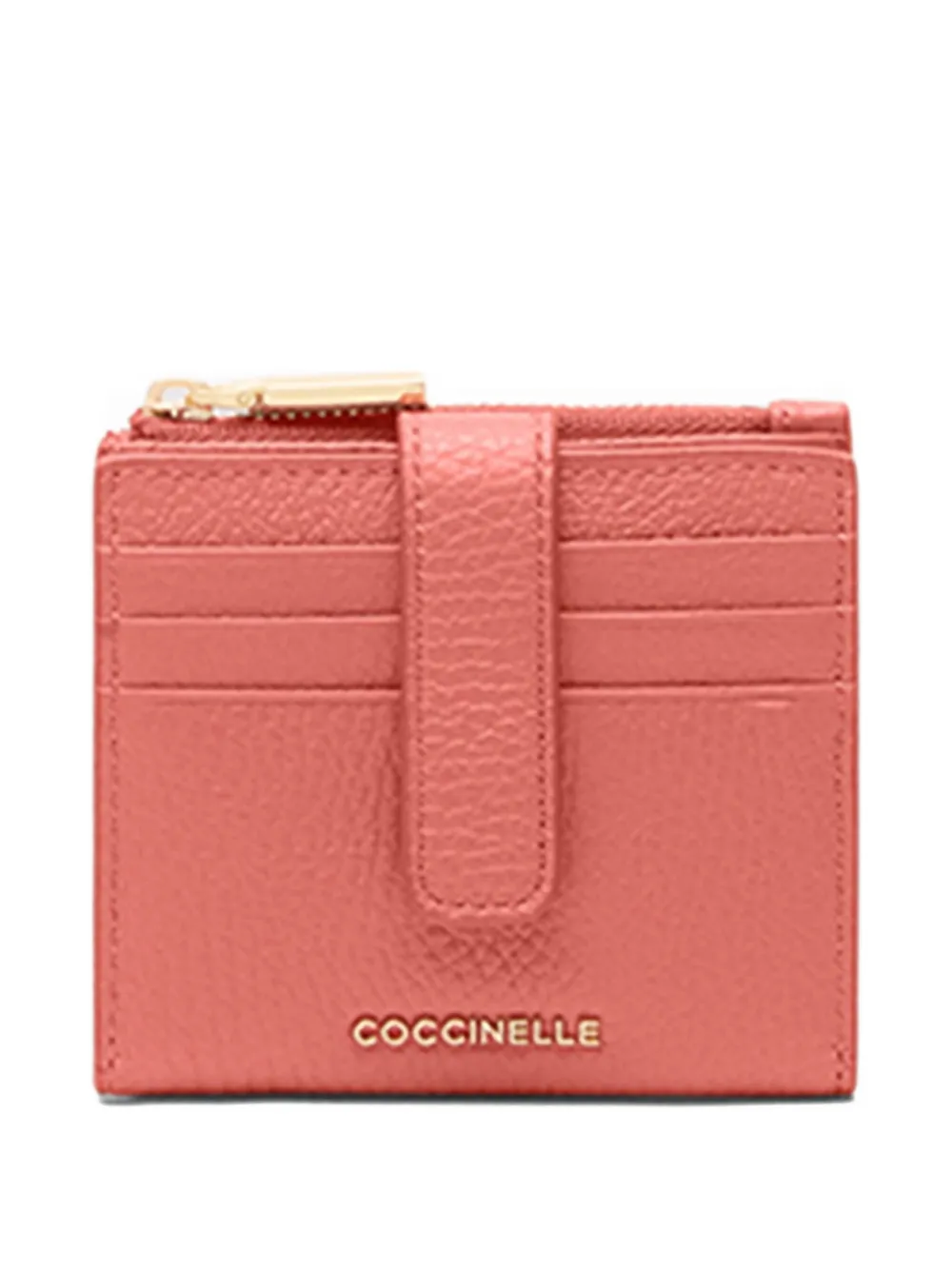 Coccinelle Leather Cardholder In Pink