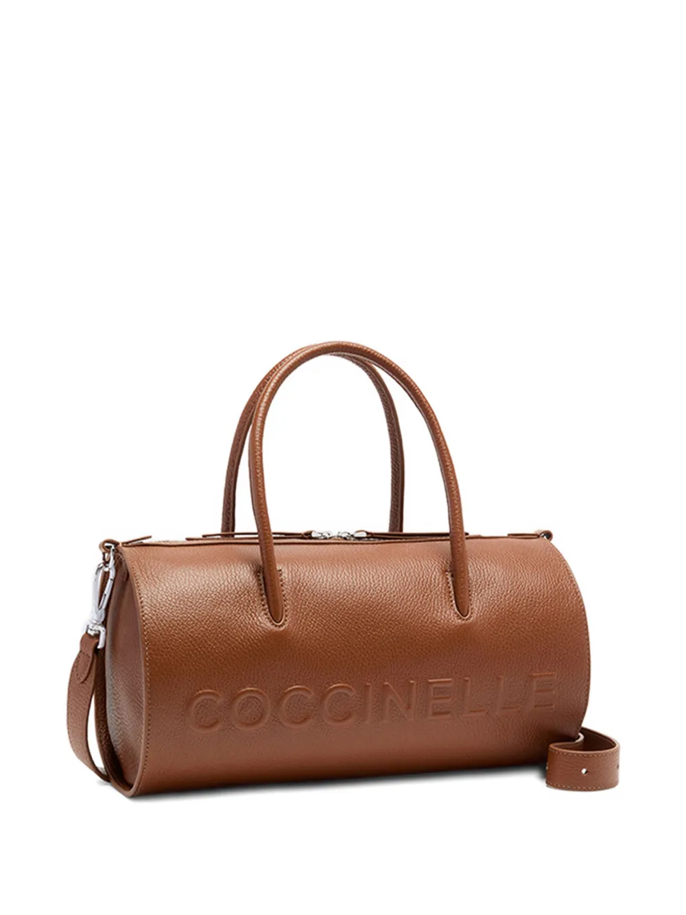 Coccinelle Myrtha grote crossbodytas met logo Bruin