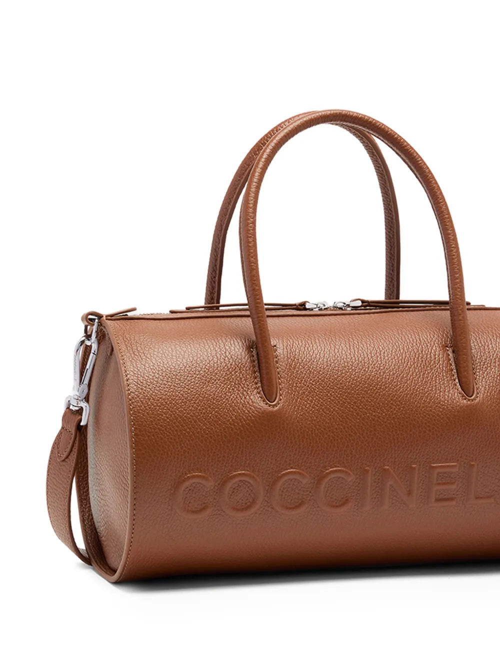 Coccinelle Myrtha grote crossbodytas met logo Bruin