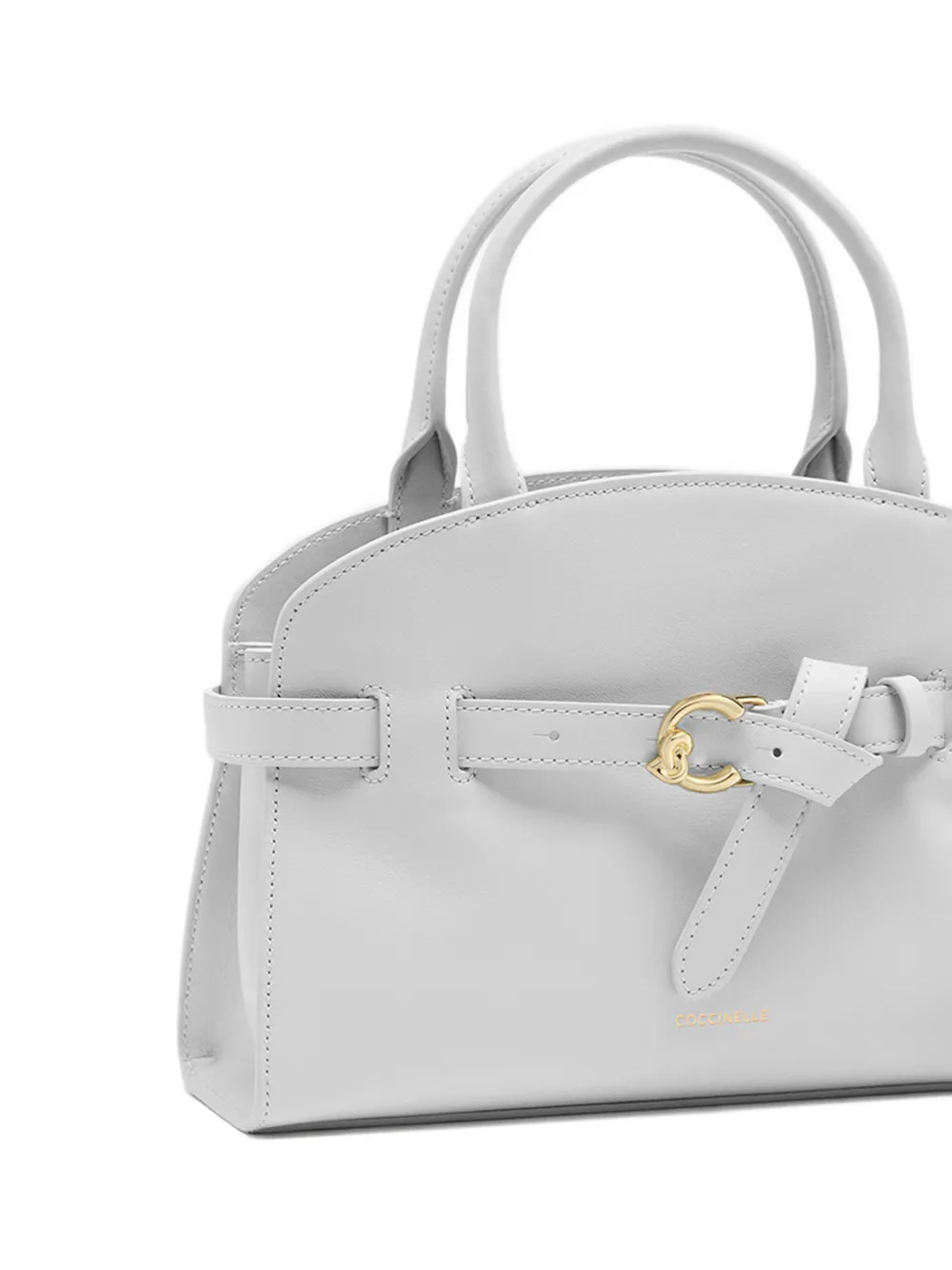 Coccinelle Sabine kleine suède shopper Wit